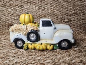 Northlight Distressed Truck With Pumpkins Hay Thanksgiving Fall Table Top Decor